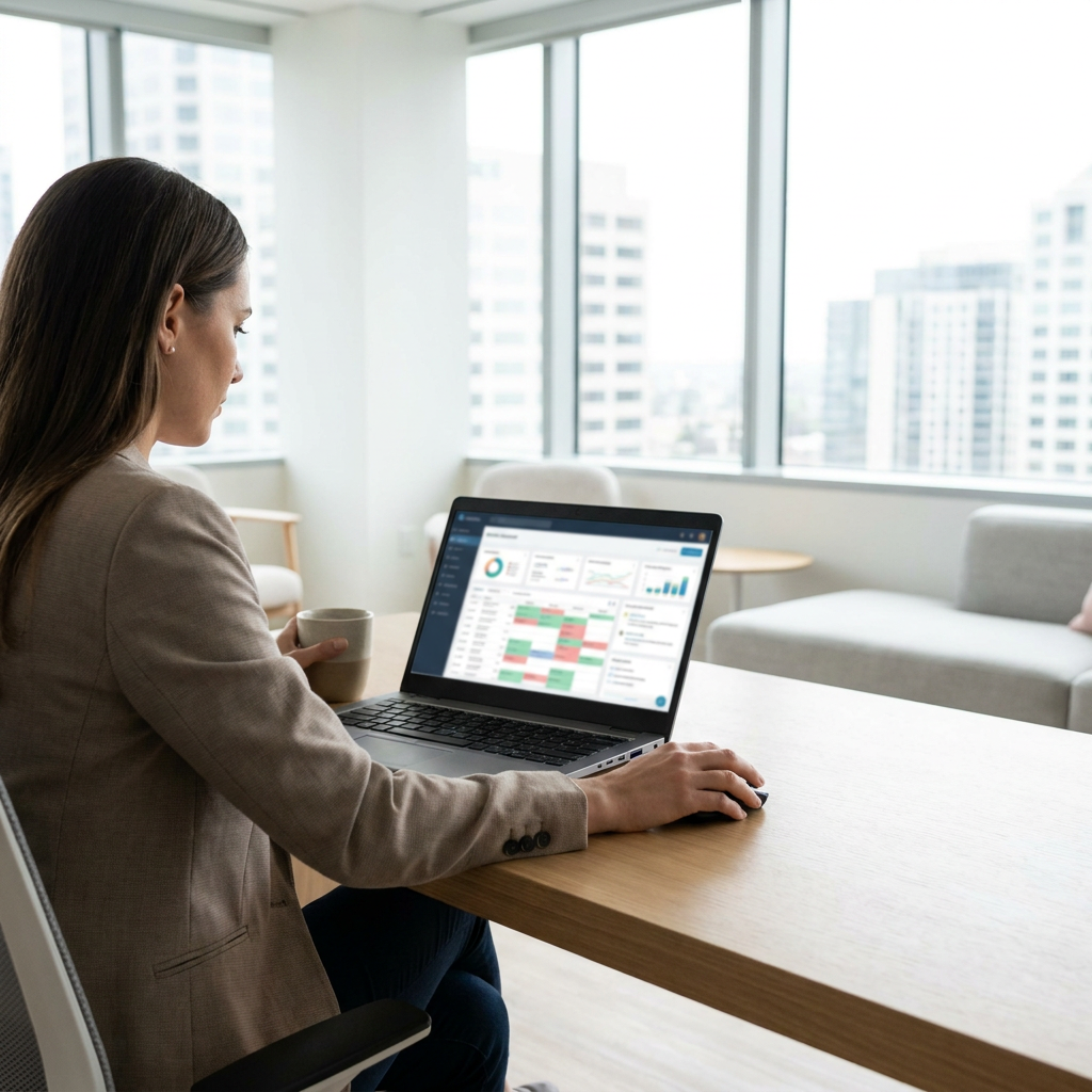 Operations manager monitoring automated reminders and no-show prevention workflow