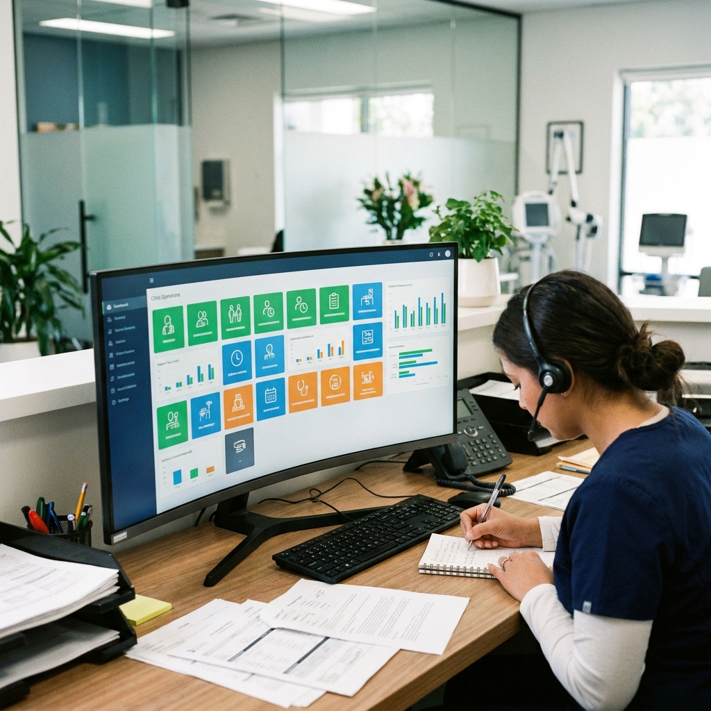 Clinic operator monitoring adherence workflow performance